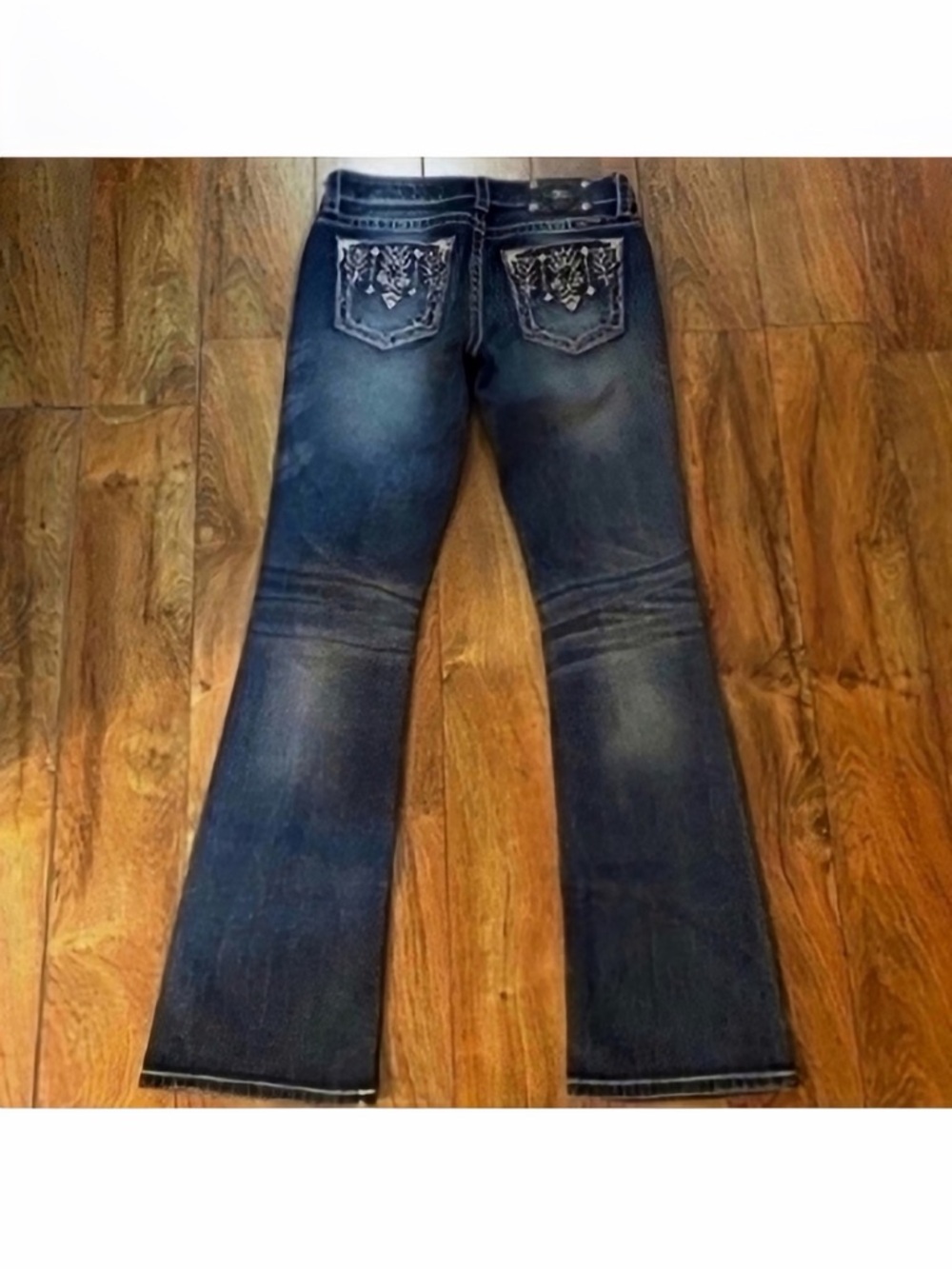 Gorgeous Miss Me Boot Jeans With Embroidered Back Pockets 34” Inseam